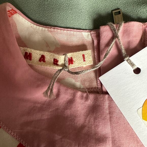 MARNI Girls Gabardine Dotted Shift Dress NEW Size 12Y - Picture 9 of 13